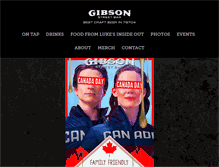 Tablet Screenshot of gibsonstreetbar.com